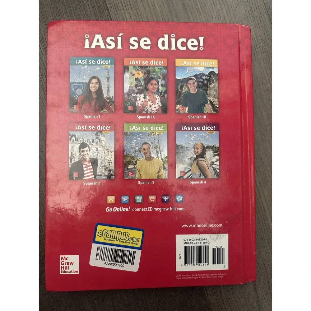 Así Se Dice Spanish 2 Textbook Schmitt‎ McGraw Hill Education Hardcover Language